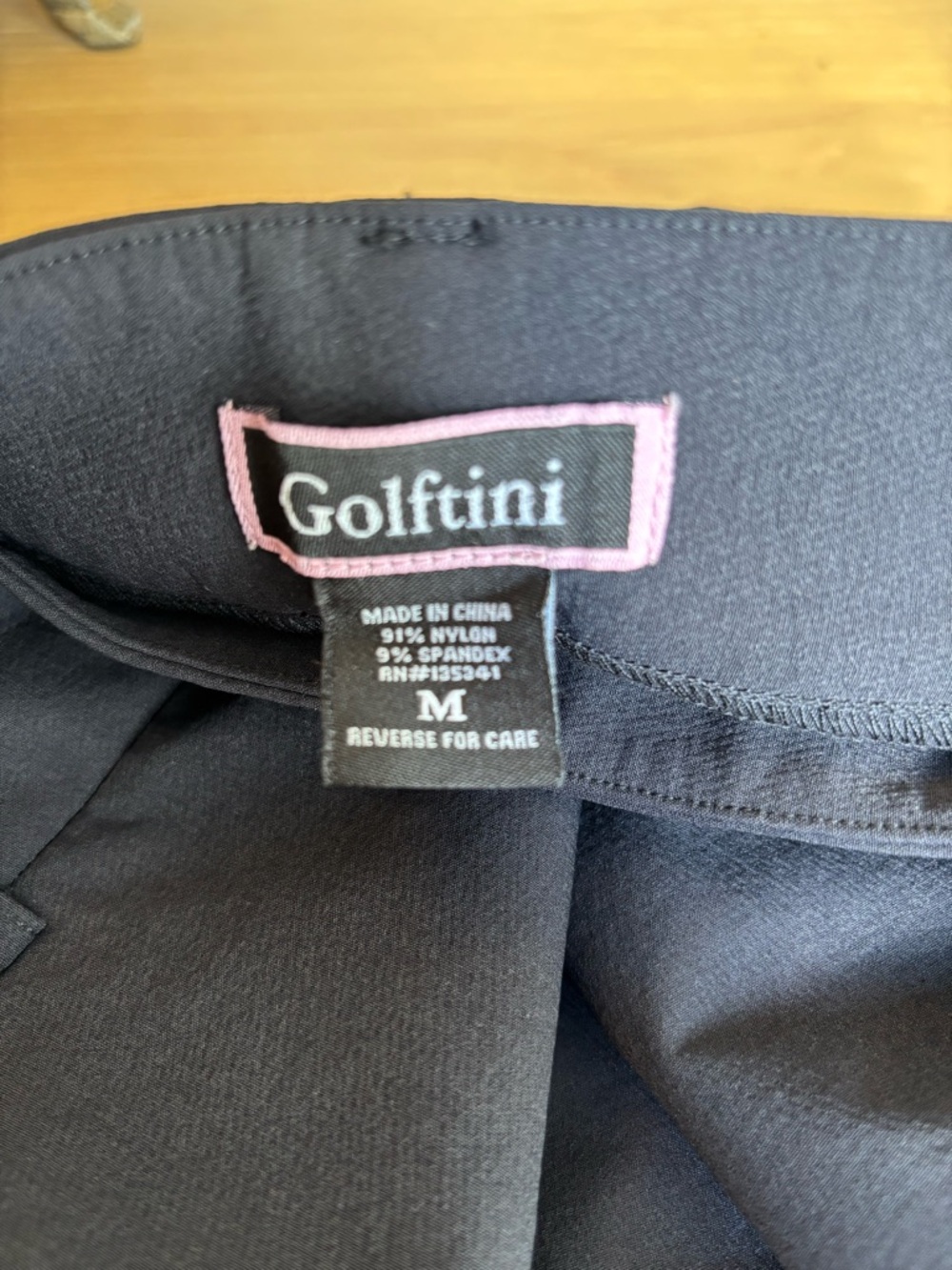 Golftini Quiet Luxury Black w/Tan Contrast Women’s Golf Athleisure Pants, M - Picture 10 of 10